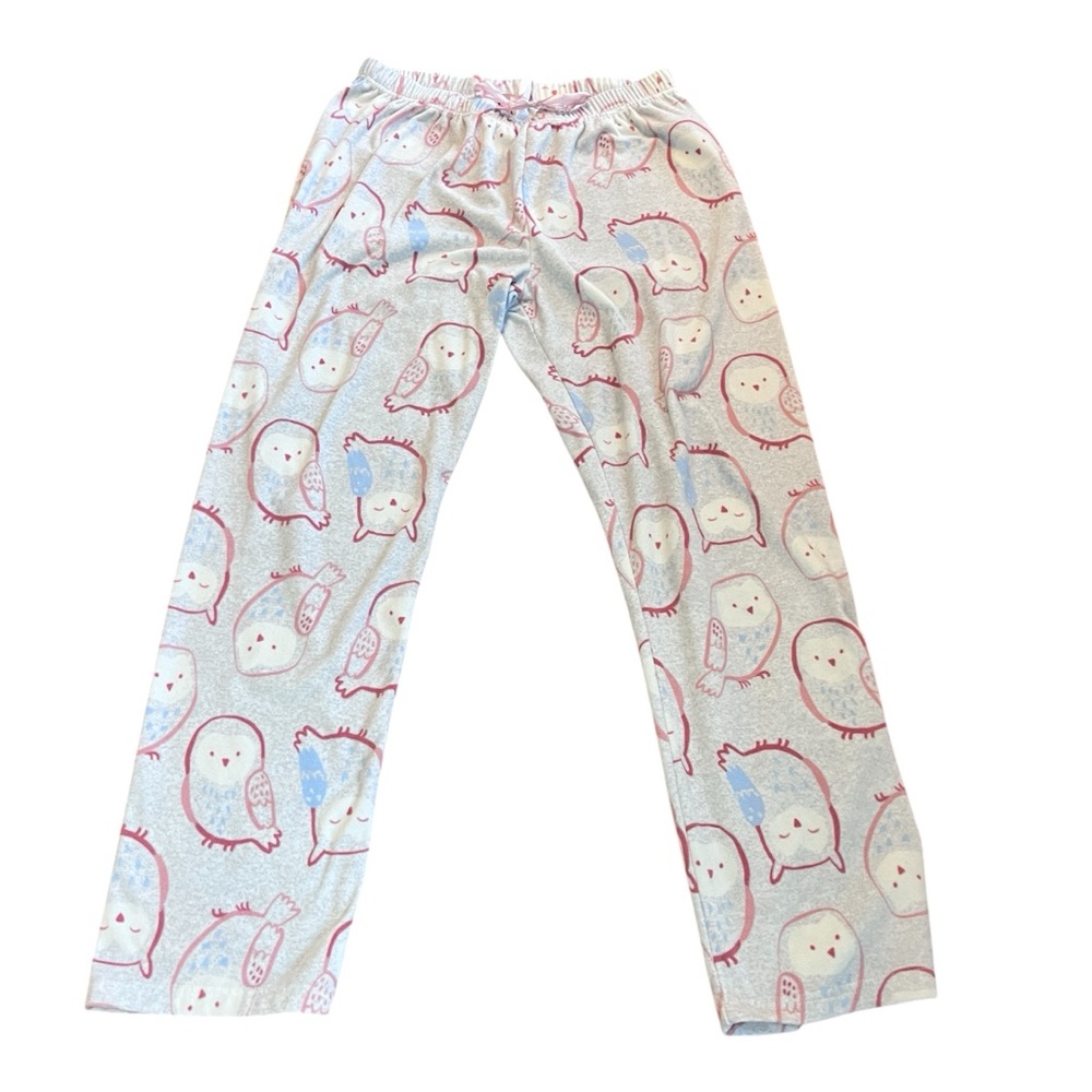 Fleece Pajama Bottoms with Owls